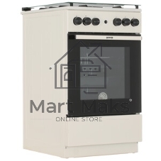 Плита газовая Gorenje GG5A21BEF бежевый, конфорок 4 газовых, духовка 70 л, 50 см x 85 см x 59.4 см