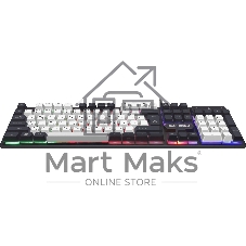 Клавиатура проводная Defender Dark Knight R GK-077, USB, черный/белый