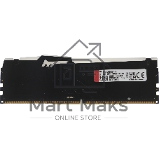 Оперативная память Kingston Fury Beast, DDR5, 16Gb (1x16GB), 6000MHz, CL36, DIMM, с радиатором, RGB, черный