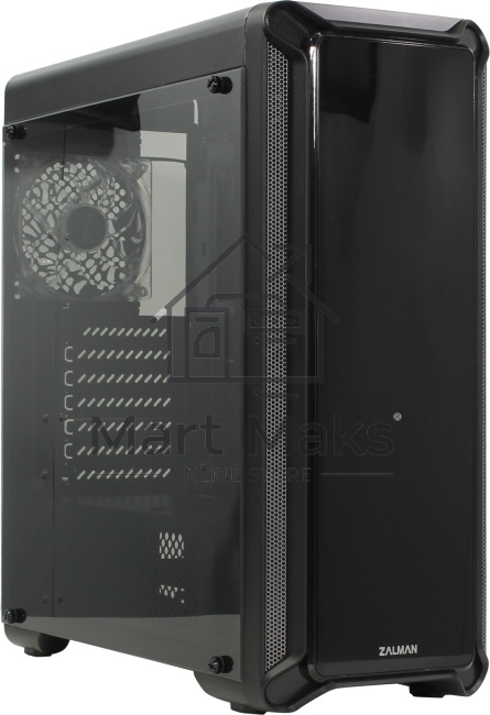 Компьютерный корпус Zalman i3 edge черный без БП ATX 3x120mm 2xUSB2.0 1xUSB3.0 audio bott PSU
