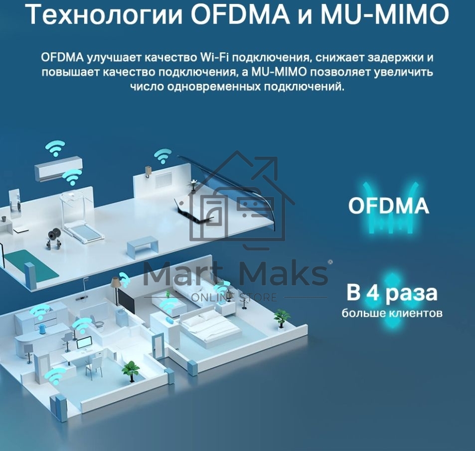 Двухдиапазонный гигабитный Wi-Fi 6 роутер TP-Link Archer AX53 AX3000
