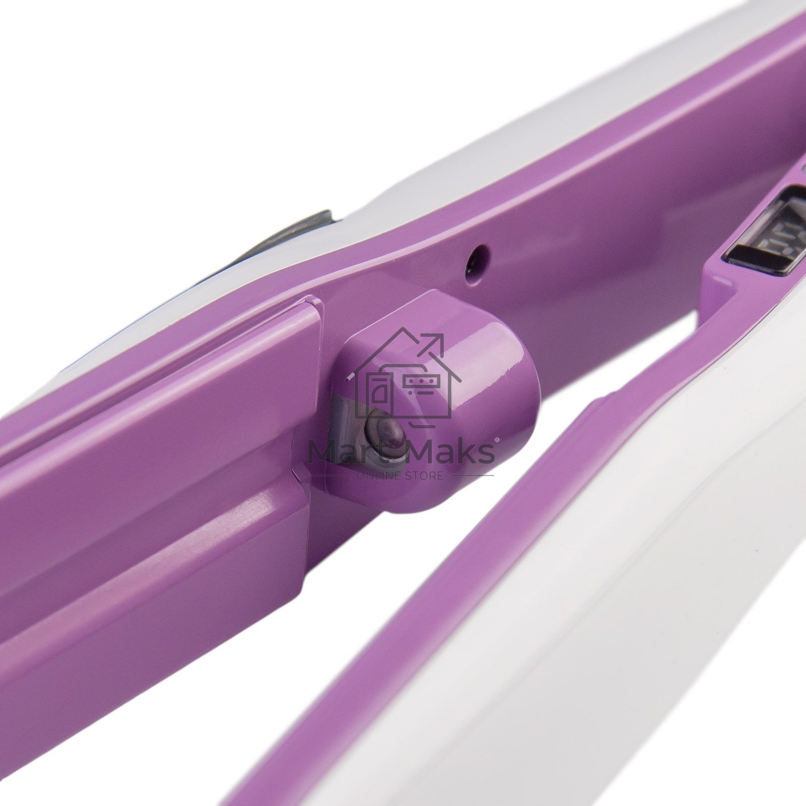 Щипцы для волос Galaxy Line GL 4516, фиолетовый, 45 Вт, максимальная температура 200°С, система ультразвукового распыления воды, съемный резервуар для воды, нагр. элемент с защитой от перегрева, пластины с керам. покрытием, ЖК-дисплей с индикацией темпера