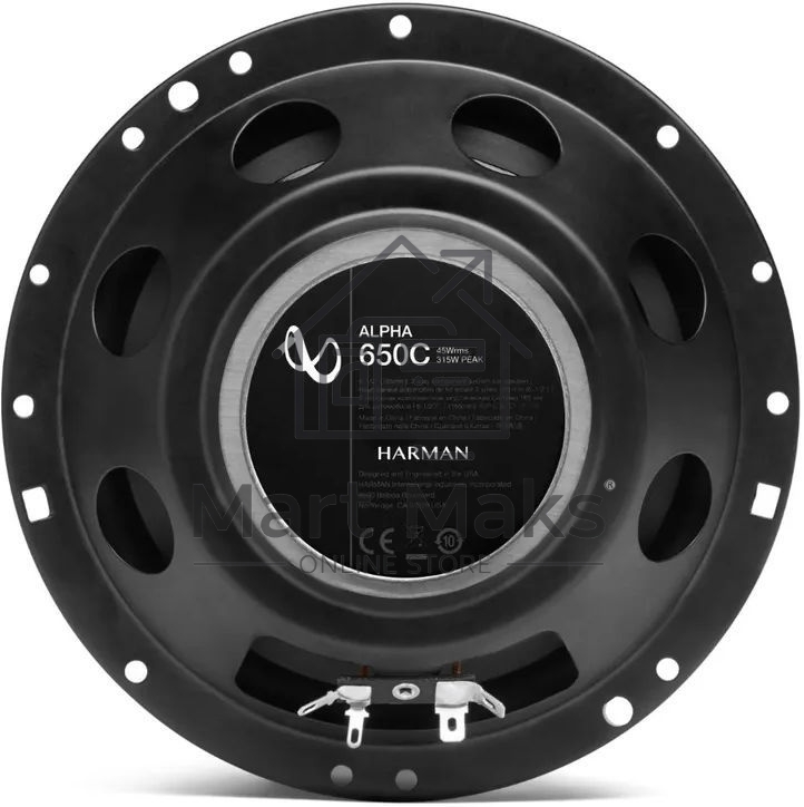 Колонки автомобильные Infinity Alpha 650C 315Вт 91дБ 4Ом 16.5см (6 1/2дюйм) (ком.:2кол.) компонентные двухполосные