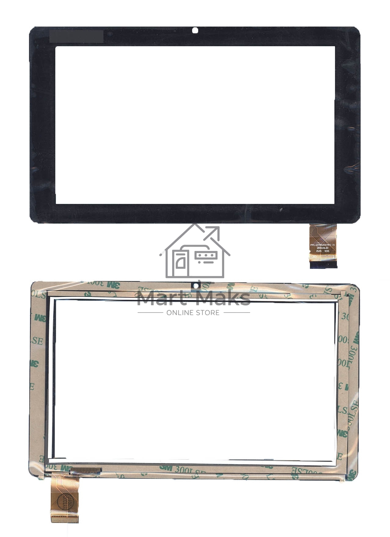 Сенсорное стекло (тачскрин) FPC CY70S201(781) 01, черное