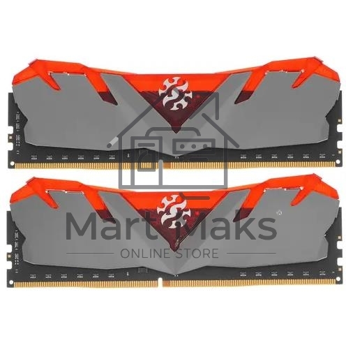 Оперативная память XPG Gammix D30, DDR4, 16GB (2x8 GB), 3200 MHz, CL16, DIMM, радиатор, красный