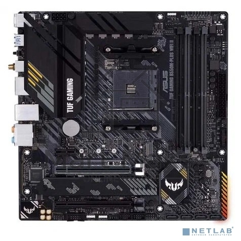 Материнская плата ASUS TUF GAMING B550M-PLUS WI-FI II, AM4, AMD B550, 4xDDR4, 4xSATA, 2xM.2, 1xPCIe 4.0 x16, 1xPCIe 3.0 x4, 1xPCIe x1, 1xDP, 1xHDMI, 1x 2.5Gb LAN, 1xUSB-C 3.2 Gen 2, 4xUSB-A 3.2 Gen 1, 2xUSB-A 2.0, 5x3.5 мм, TOSLINK, 7.1, mATX