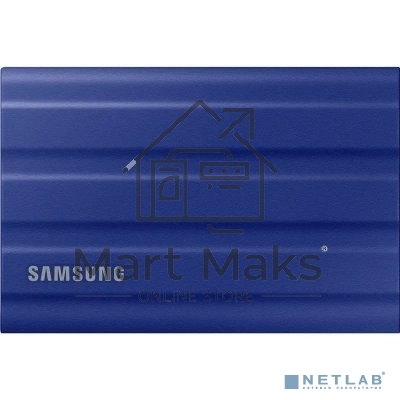 Накопитель Samsung External SSD T7 Shield, 2TB, Type C-to-C/A, USB 3.2 Gen2, R/W 1050/1000MB/s, IP65, 88x59x13mm, 98g, Blue (12 мес.)