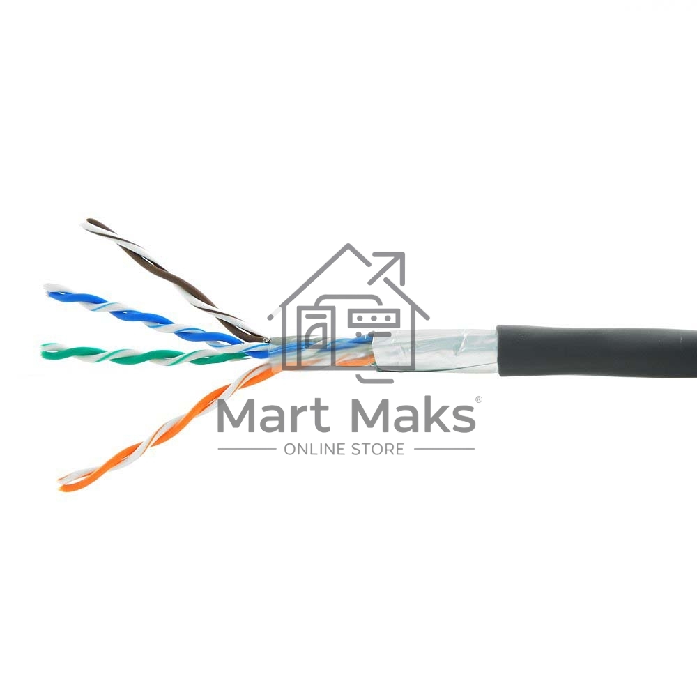 Кабель Cablexpert FPC-5051E-4-CU-OUT/100, FTP outdoor 4x2x0.51, медный, кат.5e, однож., 100м, box, черный