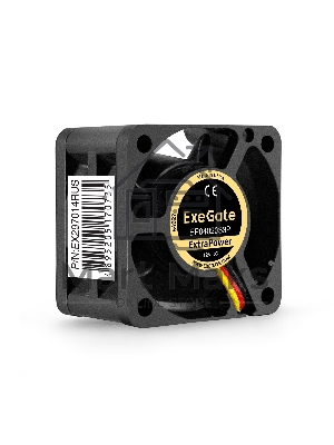 Вентилятор для корпуса ExeGate ExtraPower EP04020S3P черный, 40 мм, 7000 об/мин, 32 дБ, 3 pin