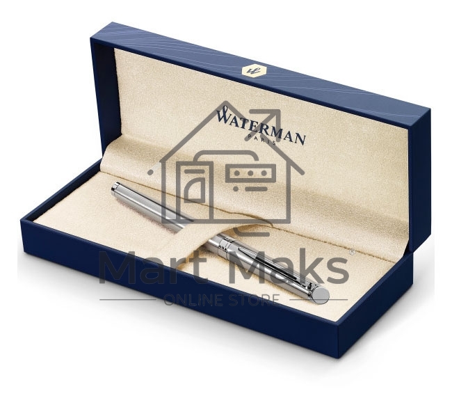 Ручка роллер Waterman Hemisphere (CWS0920450) Steel CT F, черные чернила, подарочная коробка