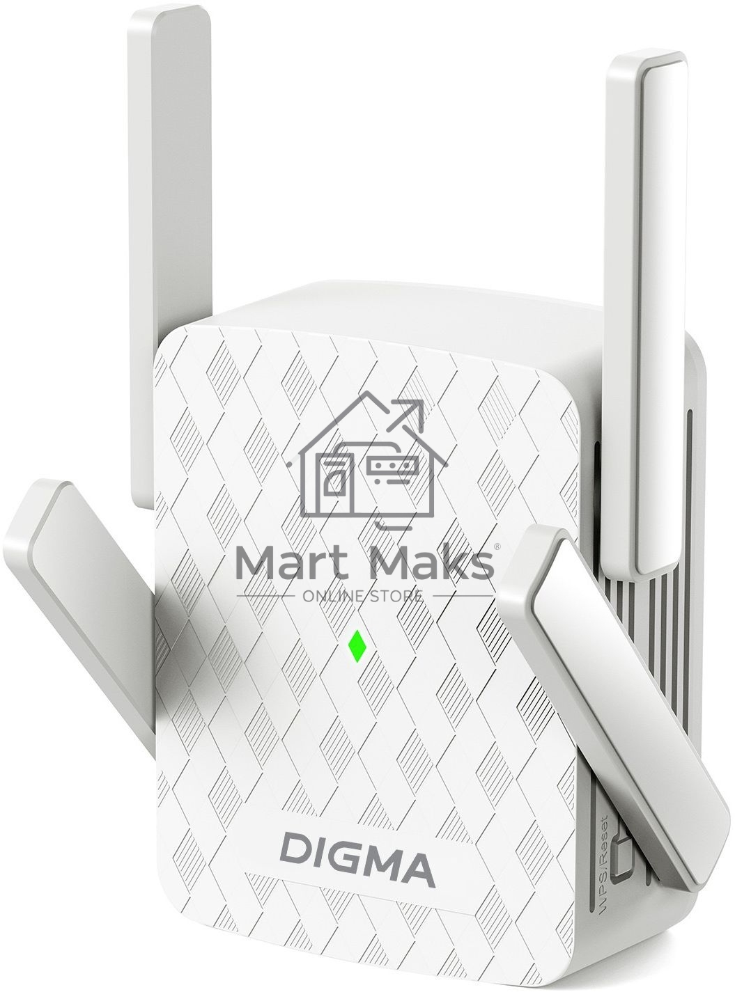 Повторитель беспроводного сигнала Digma D-WR400 AC1200 10/100BASE-TX/Wi-Fi белый