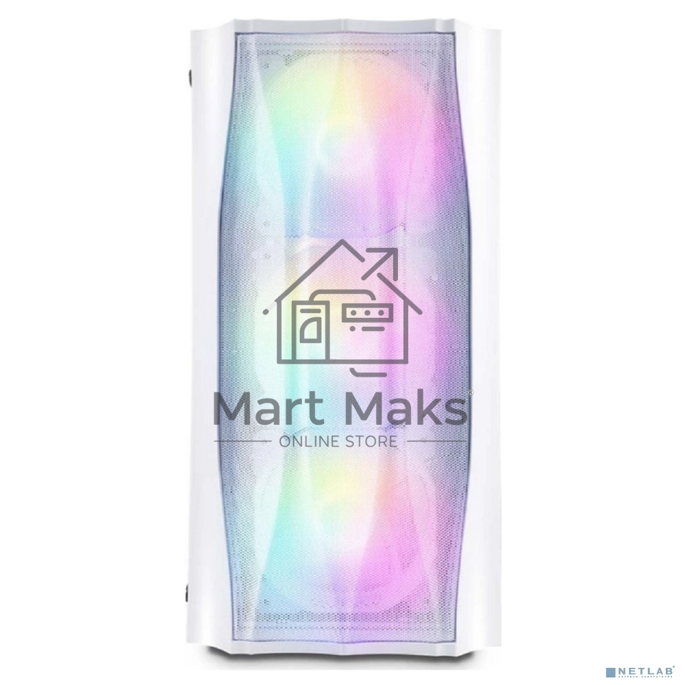 Компьютерный корпус 1STPLAYER FIREBASE X3-M белый, mATX, TG, 4x120мм LED fans inc.