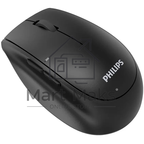 Мышь беспроводная Philips SPK7627 черный, 1600 dpi, радиоканал, Bluetooth, USB, кнопки - 5