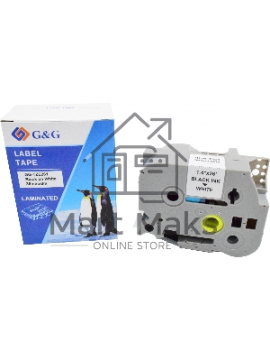 Картридж ленточный G&G GG-TZE261 черный на белом 36x8 для Brother PT- P900W, P950W, 9700PC