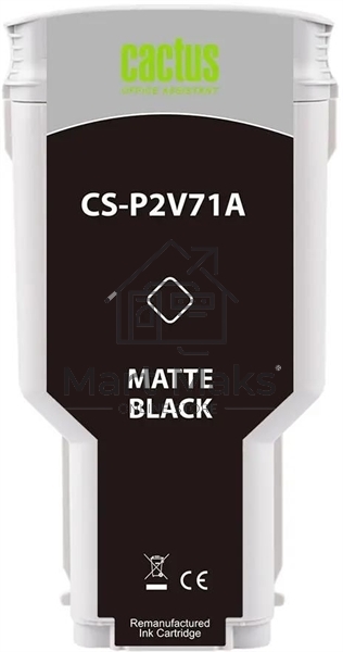 Картридж струйный Cactus CS-P2V71A №730 черный матовый (300мл) для HP Designjet T1600/1700/2600
