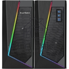 Акустическая система 2.0 ExeGate EX289688RUS Accord 240 (питание USB, 2х3Вт (6Вт RMS), 60-20000Гц, черный, RGb подсветка)