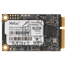Накопитель SSD Netac N5M, 512Gb, mSATA, R/W 540/490