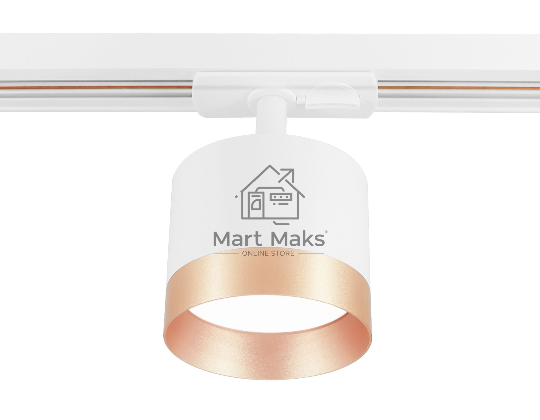 Трековый однофазный светильник Ambrella light GL5361 WH/GD белый/золото GX53 max 12W