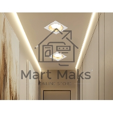Светильник Ambrella light TN52338 SWH/SGD белый песок/золото песок GX53 max 12W 115*115*25
