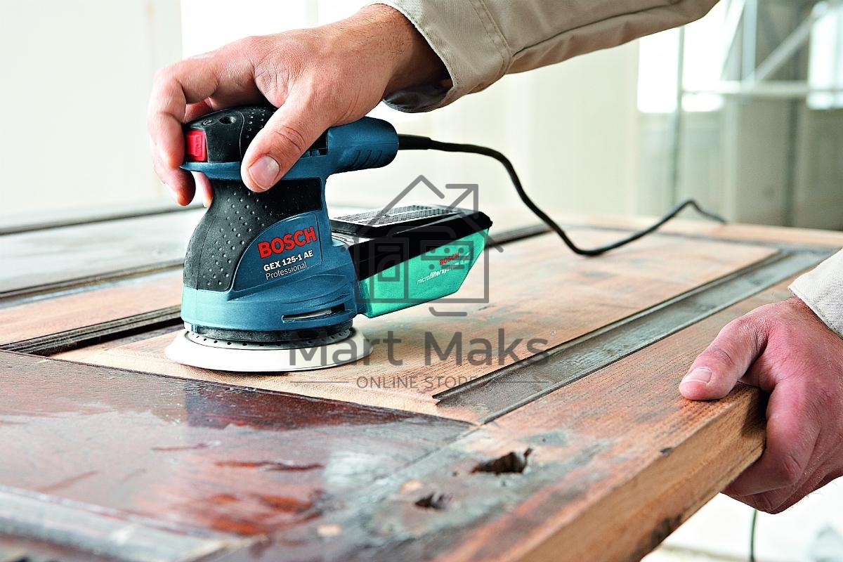 Эксцентриковая шлифмашина Bosch GEX 125-1 AE (250 Вт, 125мм, рег.ск, 1.3 кг, коробка) 0601387500