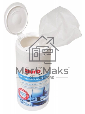 Салфетки Buro BU-Ascreen для экранов мониторов/плазменных/ЖК телевизоров/ноутбуков туба 100шт влажных