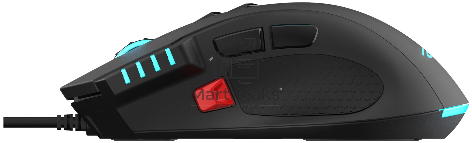 Мышь проводная Acer OMW150 черный, 4800 dpi, USB, кнопки - 8