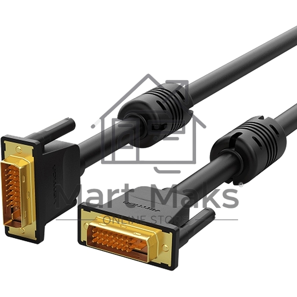 Кабель Vention DVI-D Dual link 25M/25M с ферритовым фильтром - 2м.