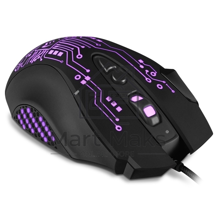 Мышь проводная SVEN RX-G715 черный, 3200 dpi, USB, кнопки - 8