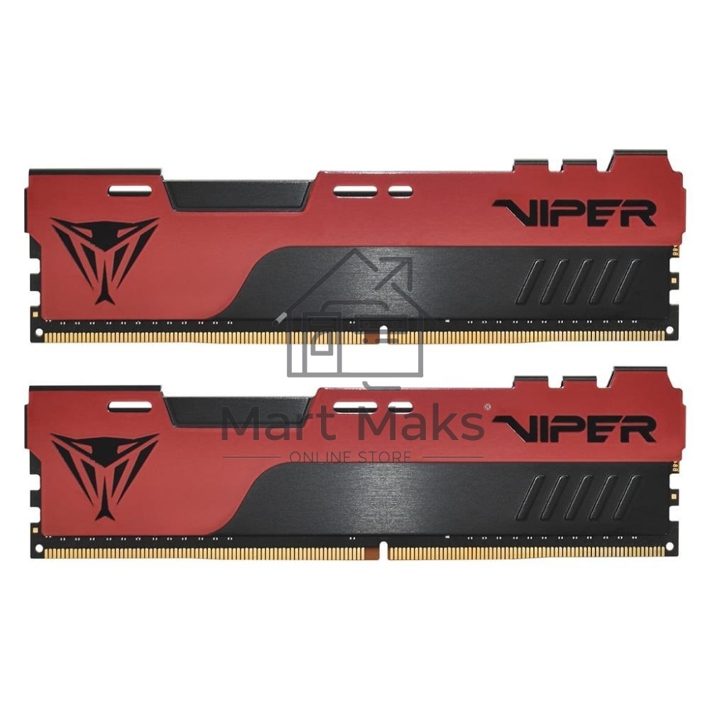Оперативная память Patriot Viper Elite II, DDR4, 32GB (2x16 GB), 4000 MHz, CL20, DIMM, радиатор, красный, черный