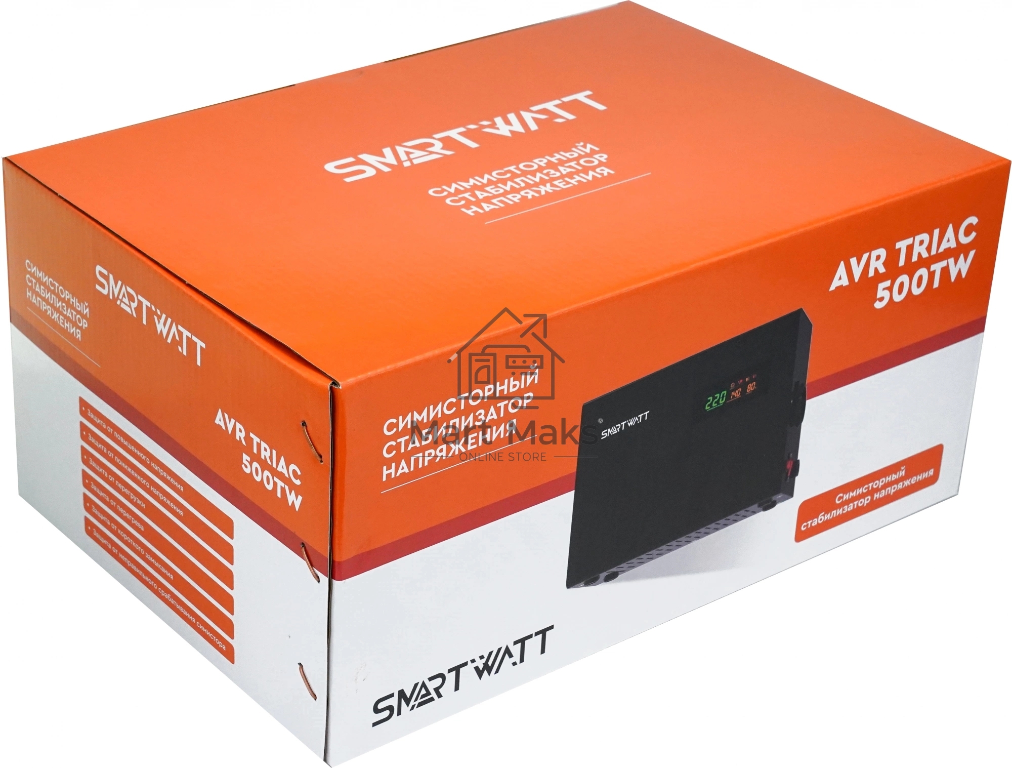 Стабилизатор напряжения Smartwatt AVR Triac 500TW 500ВА черный
