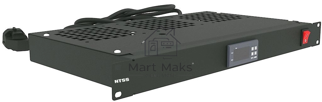 Модуль вентиляторный NTSS (NTSS-FAN3/19T-BL) 3 вент. с термостатом с контроллером черный