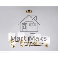 Люстра Ambrella light LH57033/8 BS/SM латунь/дымчатый E14/8 max 40W D830*710