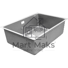 Мойка кухонная GranFest METAL 5944 silver 1 чаша 550*400*205, общий размер: 590*440*200, монтаж: универсальный, материал: нержавеющая сталь AISI 304, цвет: серебро