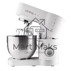 Кухонная машина Korting KKM 0105 Polar мощность 1200 Вт, 7 насадок (планетарный миксер с 3-мя насадками, мясорубка, насадка для колбас, насадка для кеббе, насадка-блендер), объем чаши 5.5 л, 8 скоростей, импульсный режим, механическое управление, белый