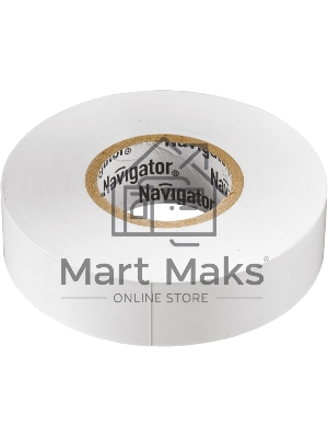 Изолента ПВХ Navigator 19мм (рул.20м) бел. NIT-A19-20/WH