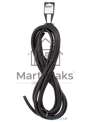 Трубa автомобильная гофрированная ПП Rexant, Ø4,6 мм, разрезная, бухтa 5 м/уп.