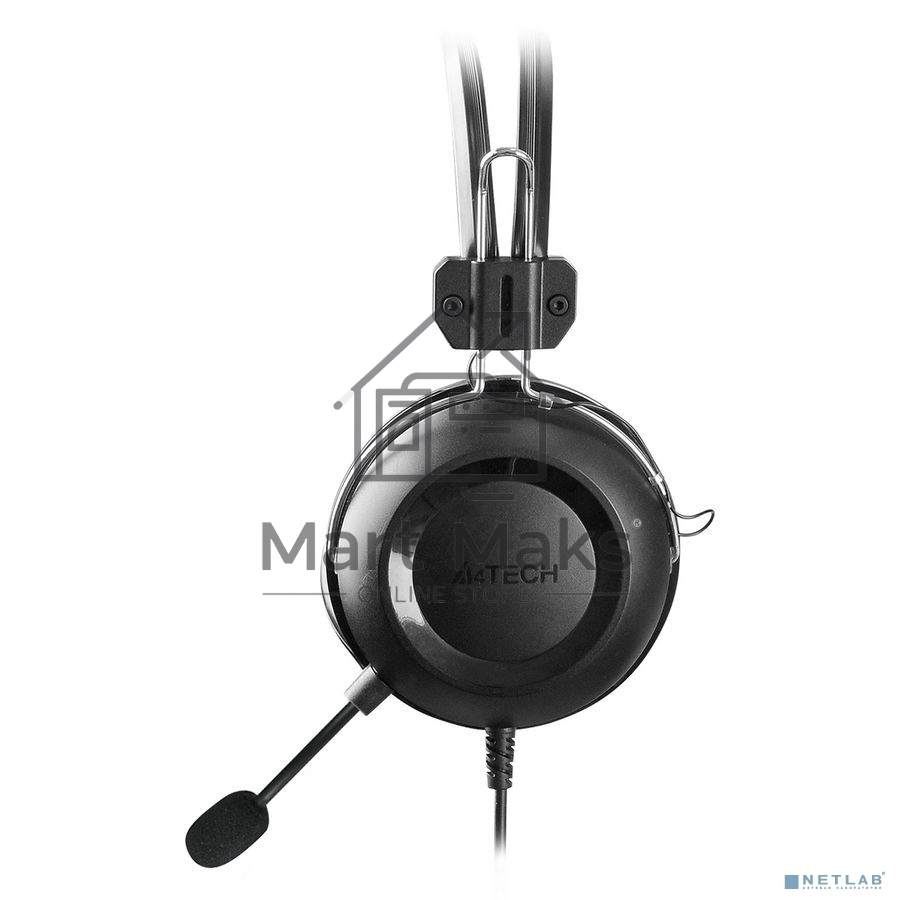 Наушники с микрофоном A4Tech HU-35 черный 2м накладные USB оголовье