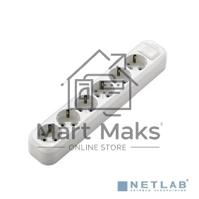 Колодка удлинителя MAKEL MGP181 6 гнезд с заземлением