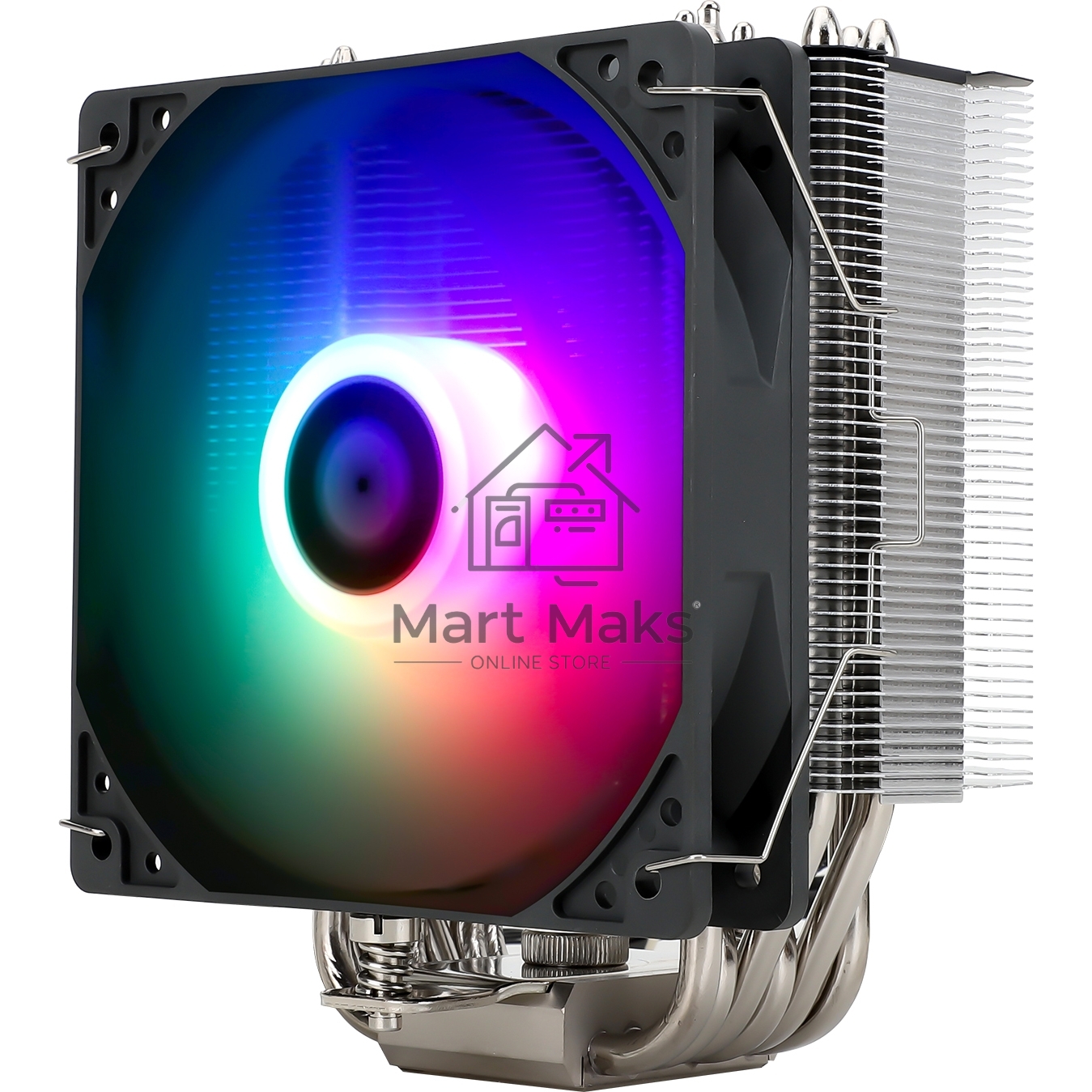 Кулер для процессора Thermalright Burst Assasin 120 ARGB (4-pin PWM, 154mm, Ni/CU, 6x6mm, ARGB, 1x120mm, 66.17CFM, 25.6dBA, 1550RPM, S: 1700, 1200, 115X, AM5, AM4)