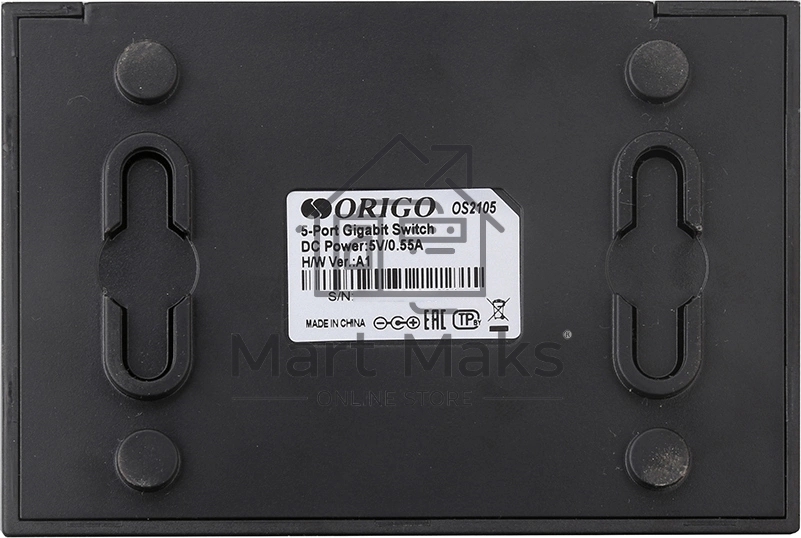 Неуправляемый коммутатор ORIGO OS2105/A2A 5x1000Base-T, корпус пластик