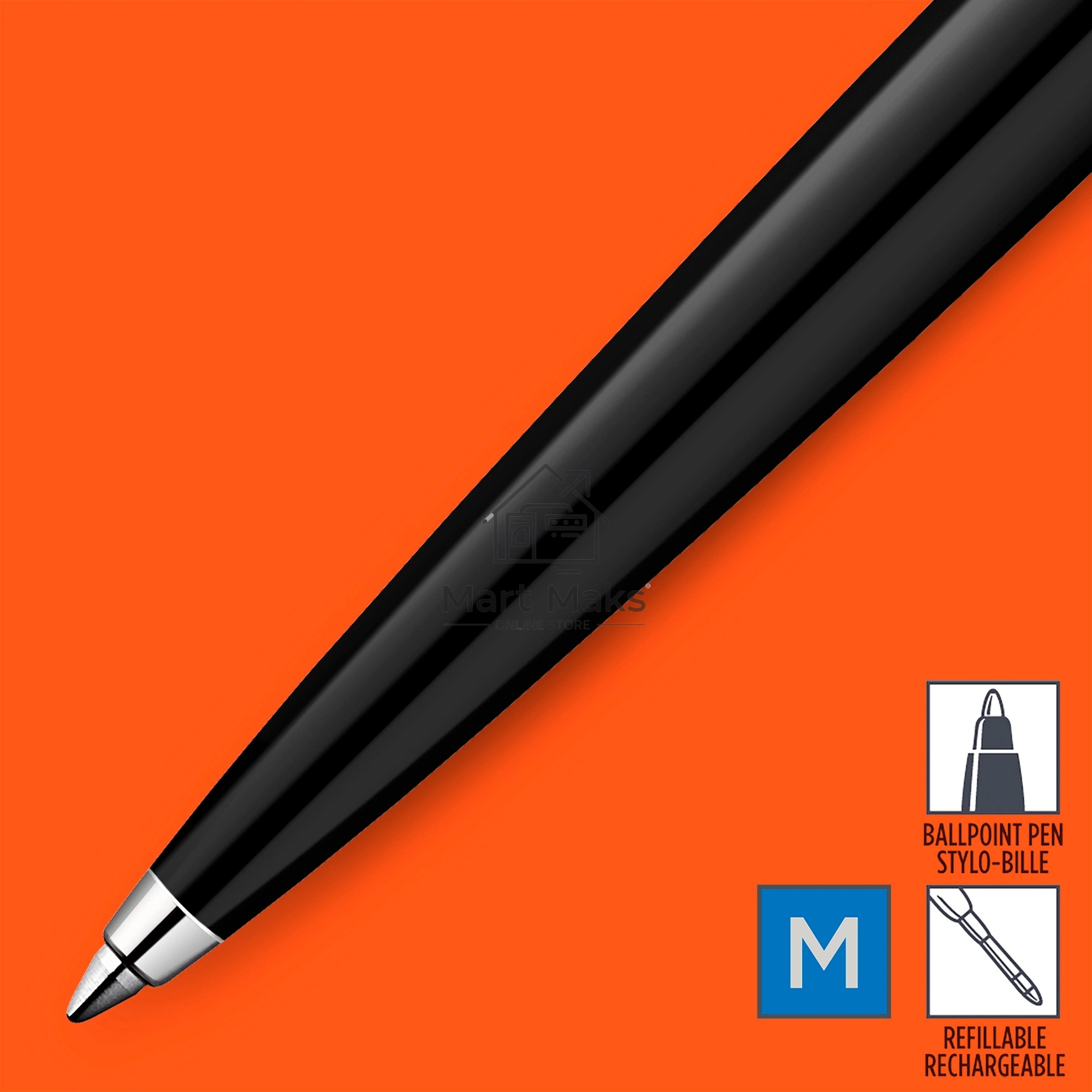 Ручка шариковая Parker Jotter Originals K60 (CW2096873) Black CT M, синие чернила, блистер