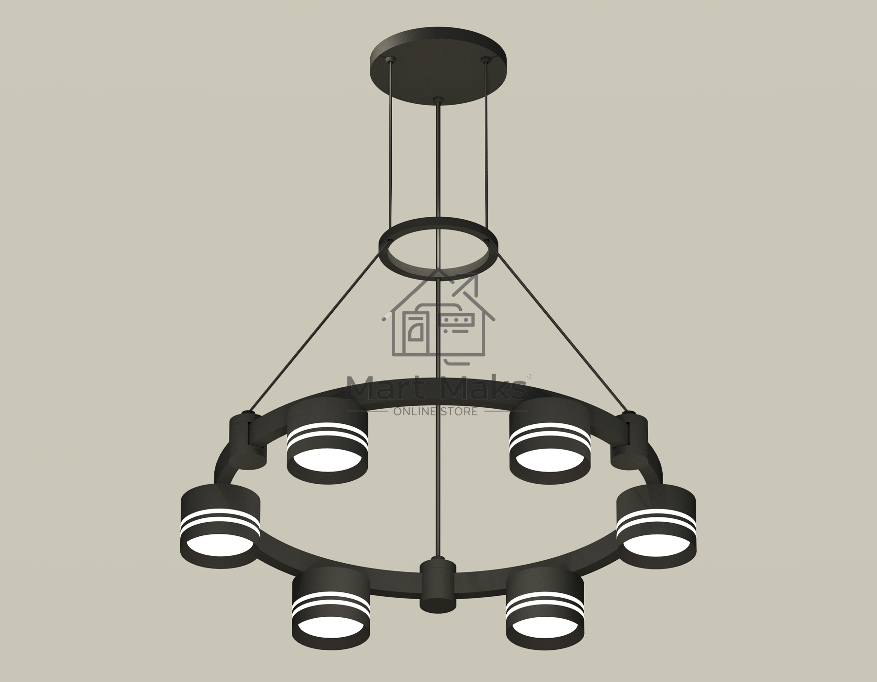 Светильник Ambrella light XR92051203/6 SBK/FR черный песок/белый матовый GX53  (A9205, C9232, N8478)