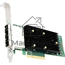 Адаптер HBA SAS 9400-16e SGL (05-50013-00), PCIe 3.1 x8 LP, Tri-Mode SAS/SATA/NVMe 12G HBA, 16port(2*ext SFF8644), 3416 IOC