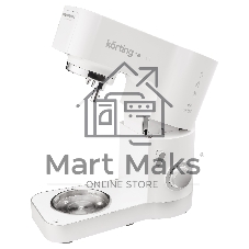 Кухонная машина Korting KKM 0105 Polar мощность 1200 Вт, 7 насадок (планетарный миксер с 3-мя насадками, мясорубка, насадка для колбас, насадка для кеббе, насадка-блендер), объем чаши 5.5 л, 8 скоростей, импульсный режим, механическое управление, белый