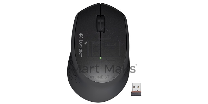 Мышь беспроводная Logitech M280 черный, 1000 dpi, радиоканал, USB, кнопки - 3