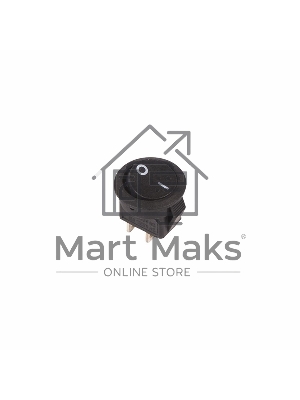 Выключатель клавишный Rexant круглый 250V 3А (2с) ON-OFF черный Micro