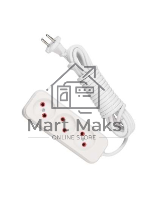 Удлинитель 3х3м без заземл. 10А IP20 Lezard 720-0303-303