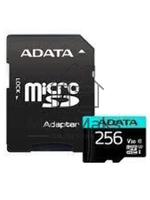 Флеш карта MICRO SDXC 256Gb W/AD. AUSDX256GUI3V30SA2-RA1 ADATA