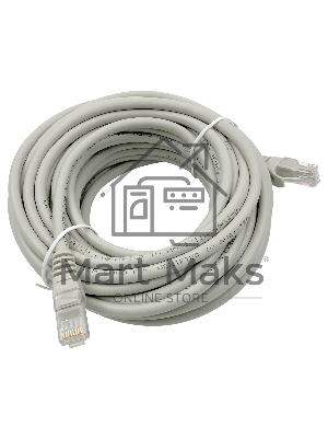 Патч-корд Buro Basic UTP 4 пары cat6 CCA molded 10м серый RJ-45 (m)-RJ-45 (m)