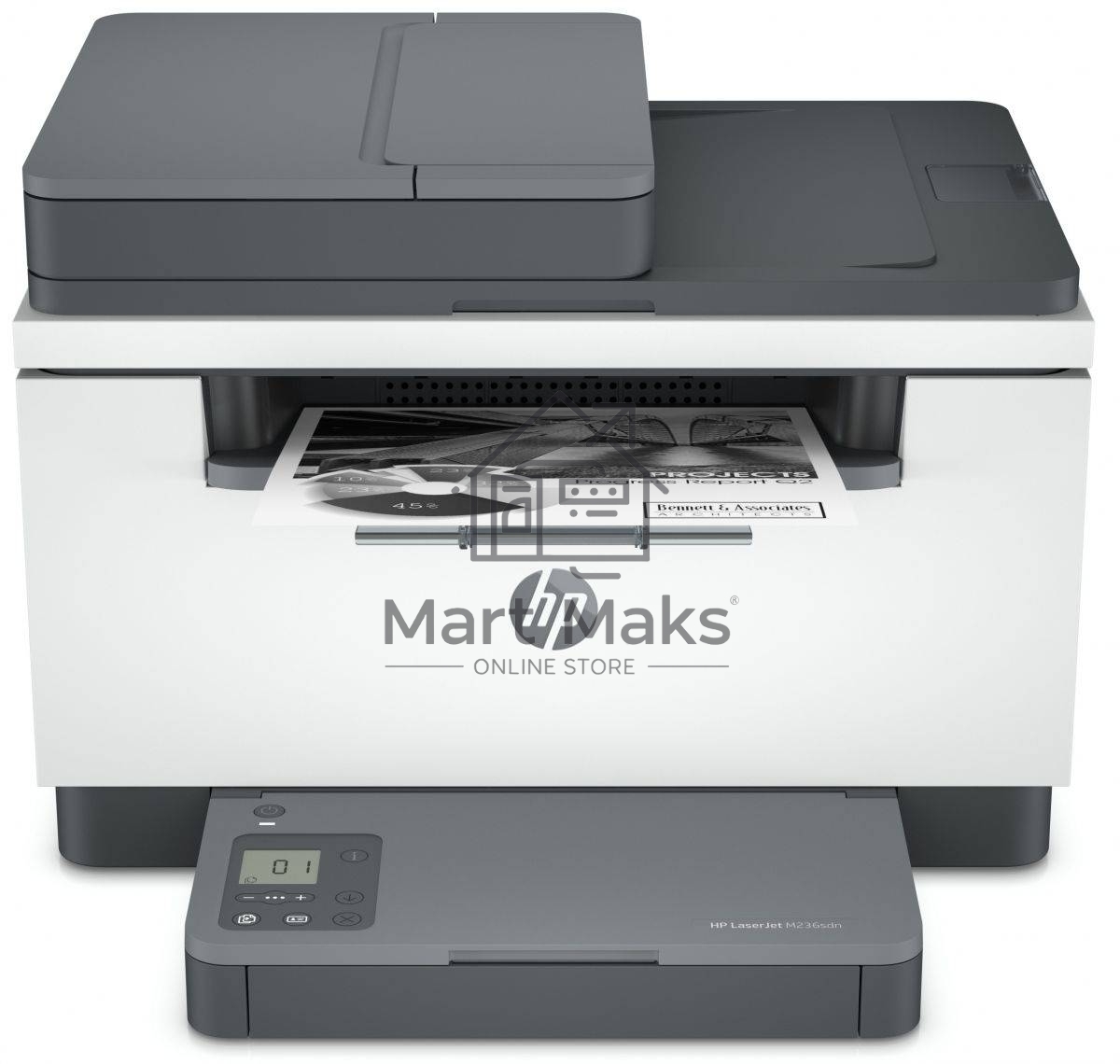 МФУ лазерный HP LaserJet M236sdn (9YG08A), A4, ч/б, печ. до 29 стр/мин., скан. до 19 стр/мин. (ч/б) 10 стр/мин. (цвет), 600 x 600 dpi, USB, RJ-45, Air Print, Mopria